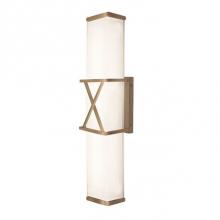 Kuzco WS7022-VB - Rectangular With X Metal Detail And Frosted White Glass, X Will Certainly Mark The Spot. Provides
