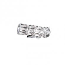 Kuzco WS7812 (3000K) - Cylinder Shaped Led Wall Sconce, With Exquisite Diamond Cut Clear Crystals Which Reflects The