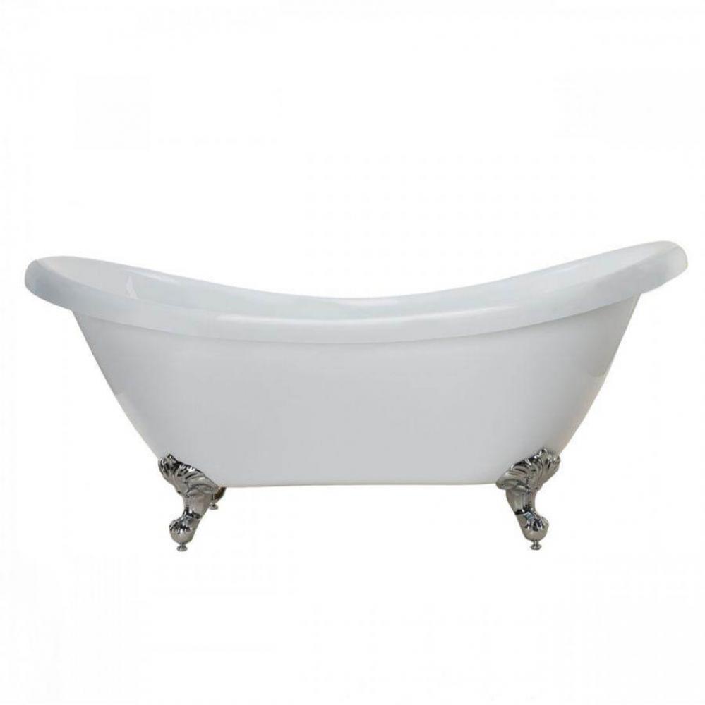 Dillion Acrylic Double Slipper Clawfoot Tub