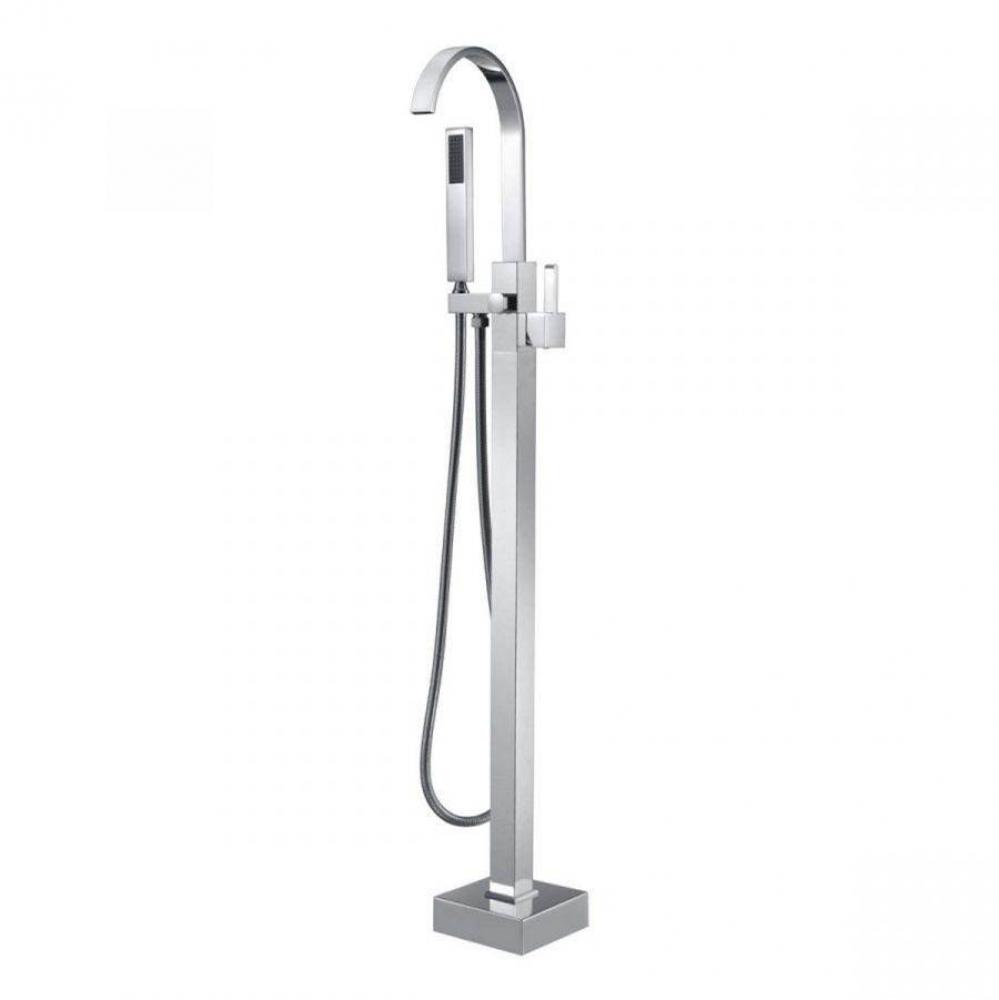 Contemporary Freestanding Faucet - Gooseneck