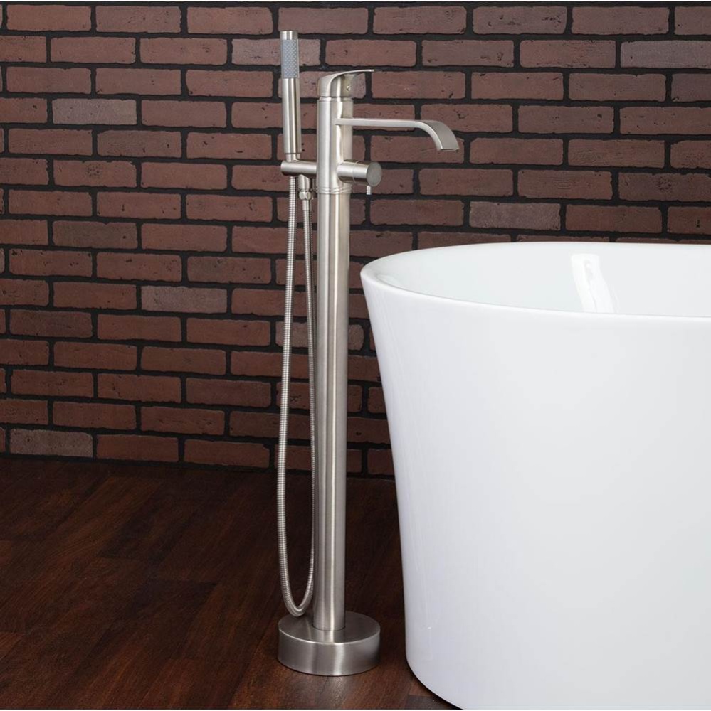 Contemporary High Flow Freestanding Gooseneck Tub Faucet