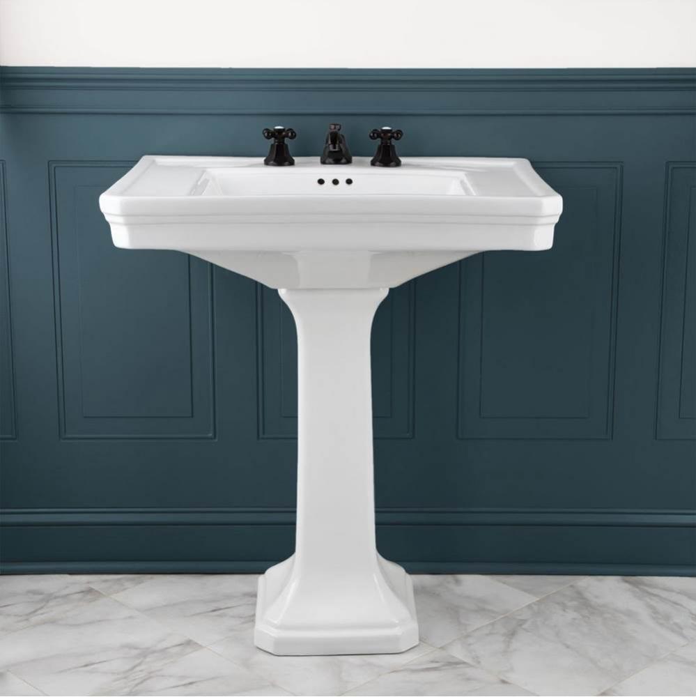 30 Inch Pedestal Bathroom Sink - 8 Inch Centers