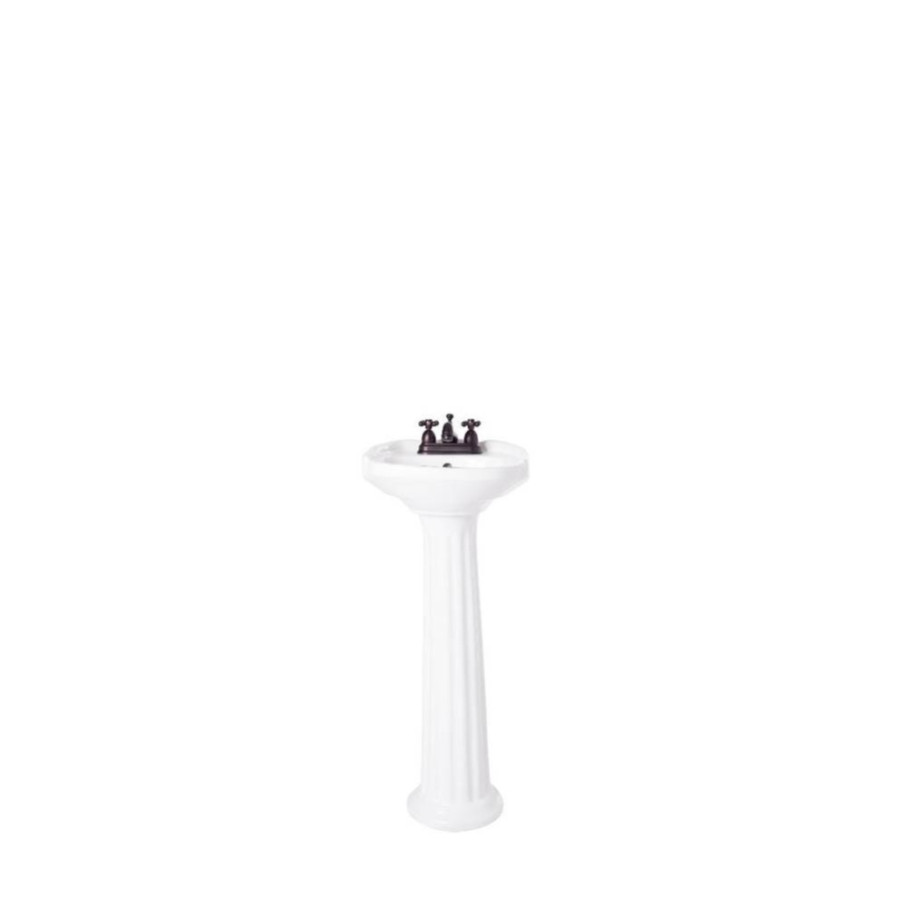 15 Inch Pedestal Sink - 4 Inch