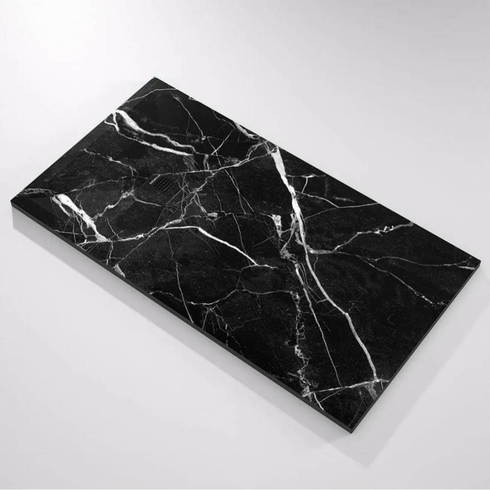 Black Marble 60x32 Stone Shower Pan