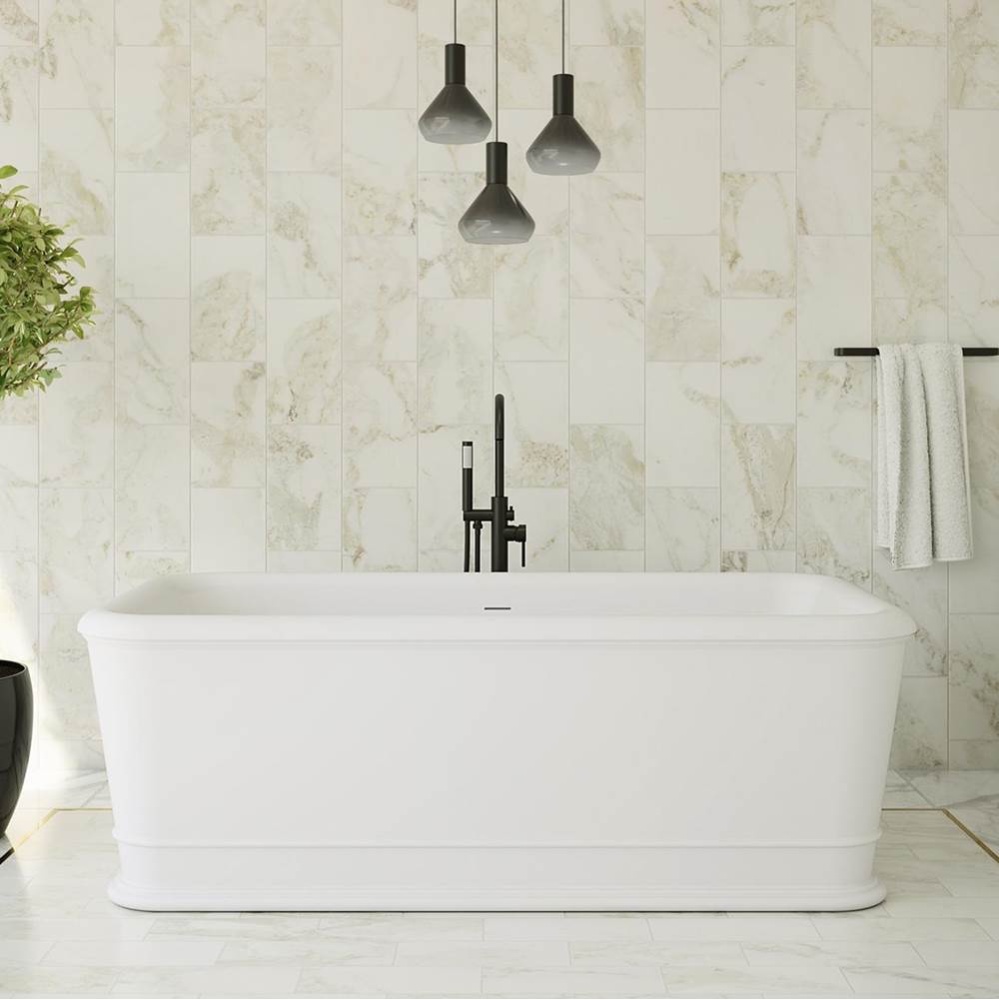 Mineralcast 71 Inch Double Ended Freestanding Tub