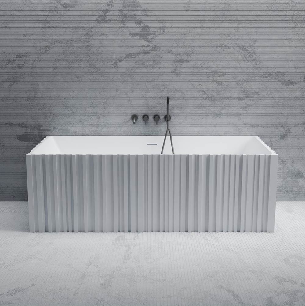 Solid Surface Vertical Fluted Tub
