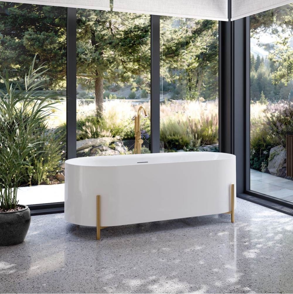 Acrylic Contemporary Tub with Stand