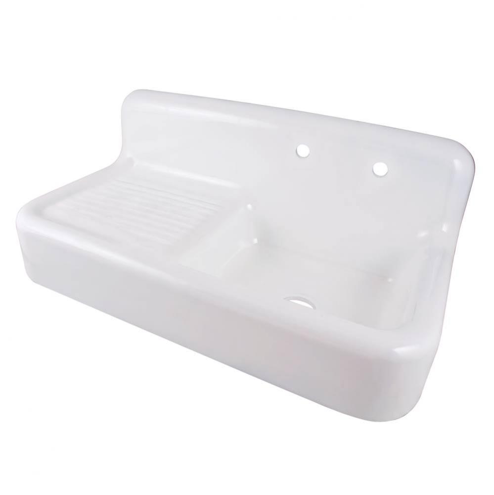 42'' Cast Iron Sink with Drainboard