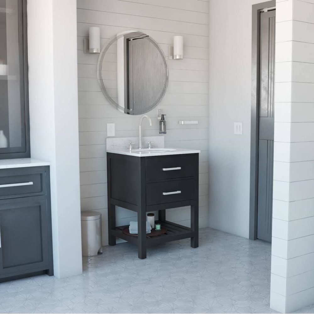 23 Inch Console Vanity - Black