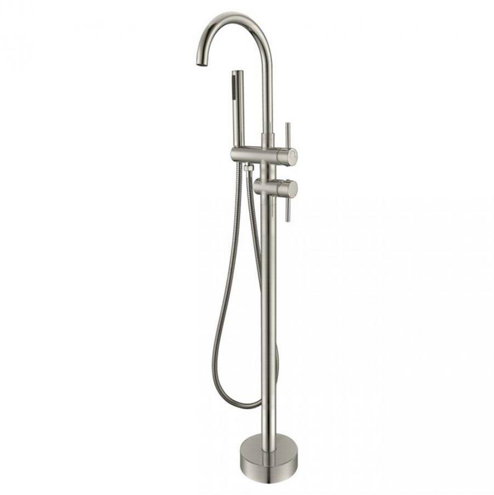Contemporary Freestanding Faucet - Gooseneck