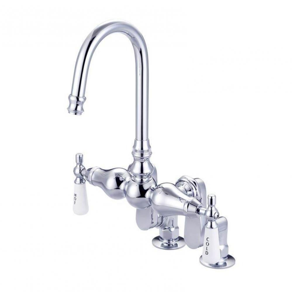 Rim Mount Adjustable Faucet - Gooseneck Spout