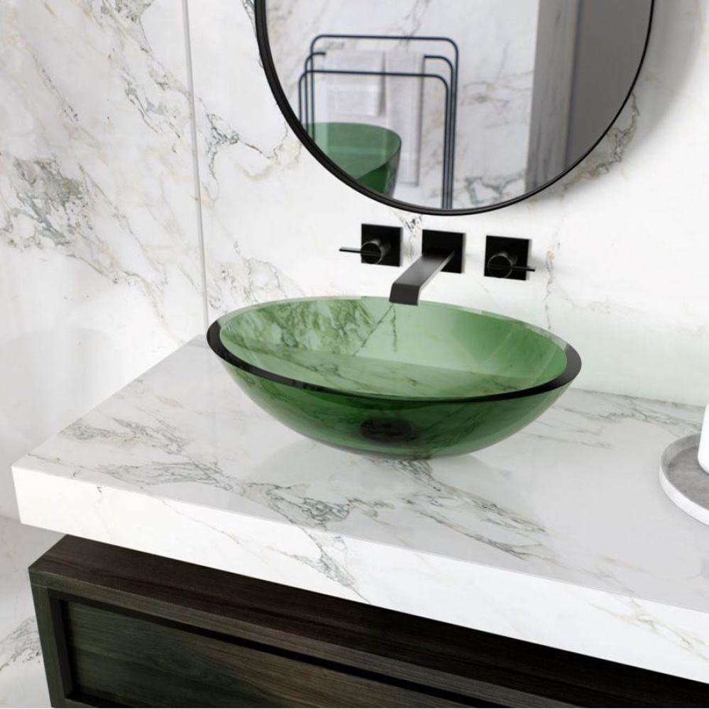 Transparent vessel sink - Green