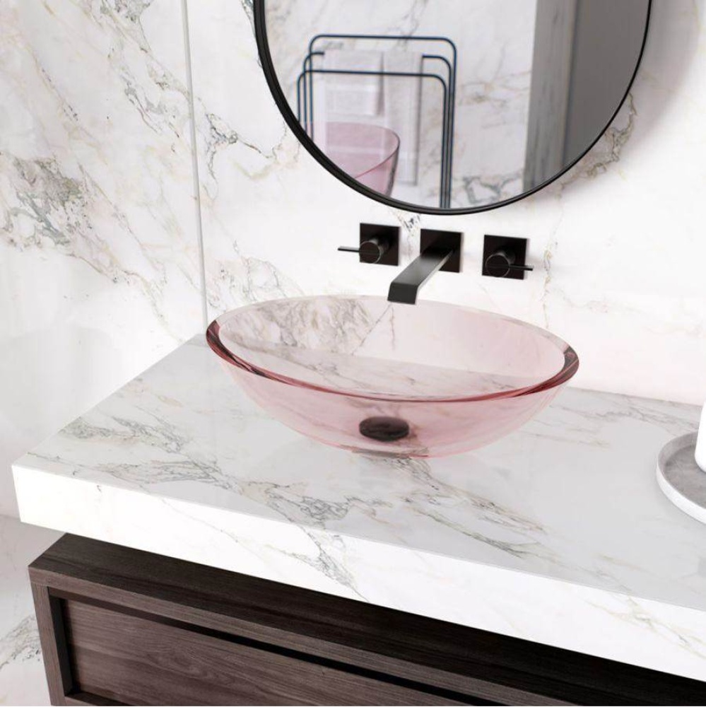 Transparent vessel sink - Pink