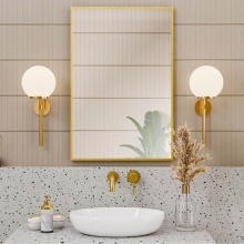 Maidstone 1-MTF2436-7 - 24 by 36 Inch Rectangle Mirror - Brushed Brass Frame