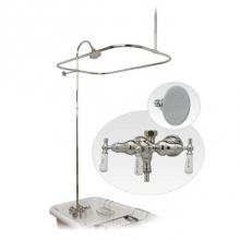 Maidstone 125-DW2-SS1 - Tub Wall Mount Shower Kit with Down Spout Faucet Shower Enclosure Set