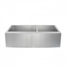 Maidstone SS33DF - 33'' X 21'' Stainless Steel Double Bowl Farmhouse Sink