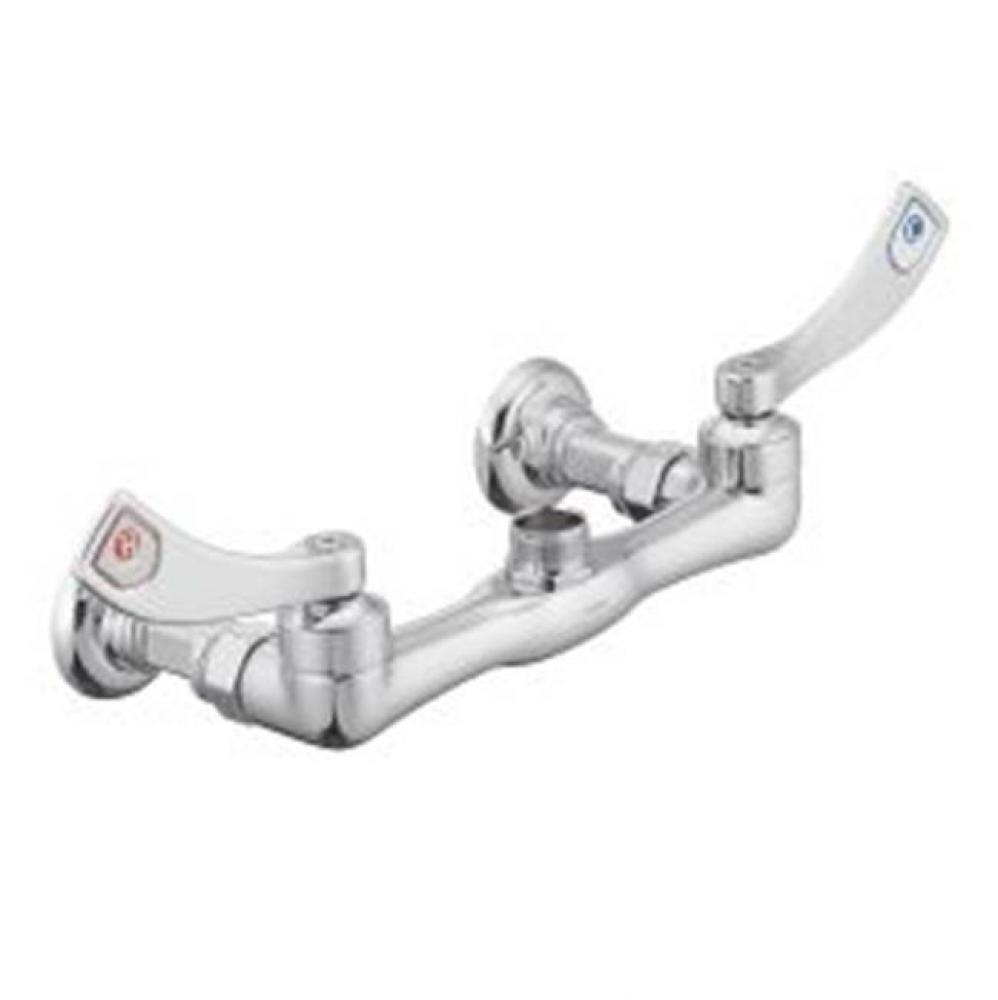 Chrome two-handle utility faucet