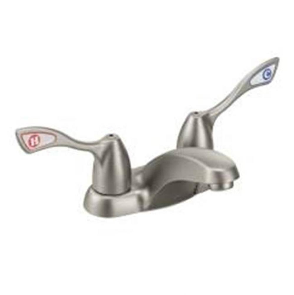 Classic brushed nickel two-handle lavatory faucet