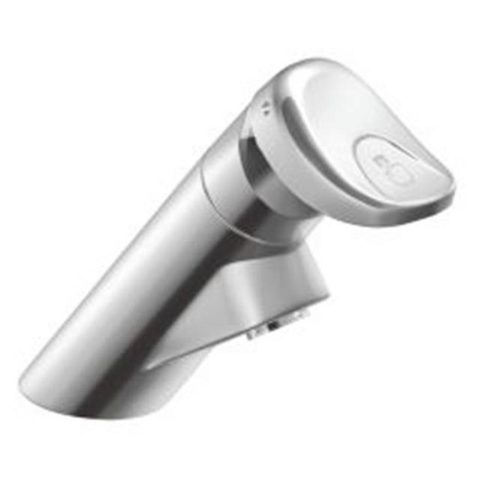 Chrome one-handle metering lavatory faucet