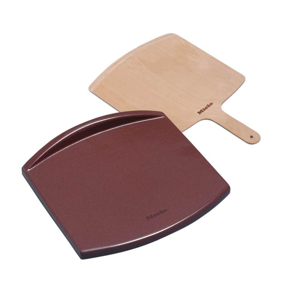 Gourmet Baking Stone with Wooden Paddle
