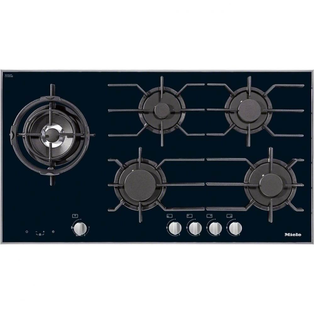 36'' LP Gas on Black Glass Cooktop