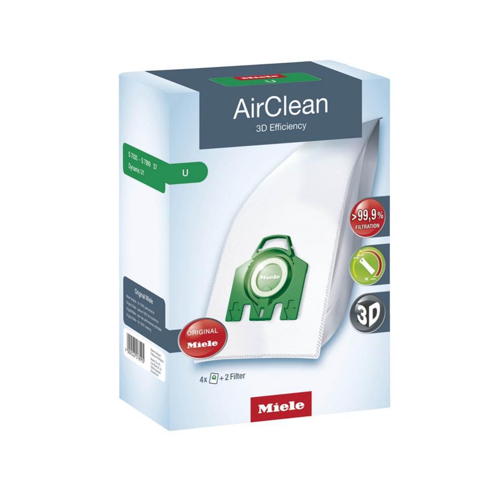 AirClean 3D U Dustbags 4 bags