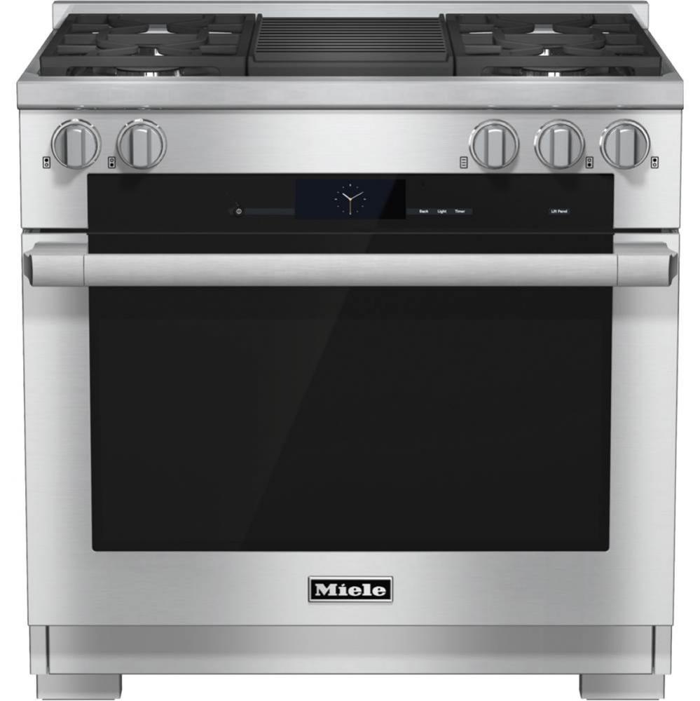 HR 1935-2 G - 36'' Dual Fuel Range M-Touch M-Pro Grill (Clean Touch Steel)
