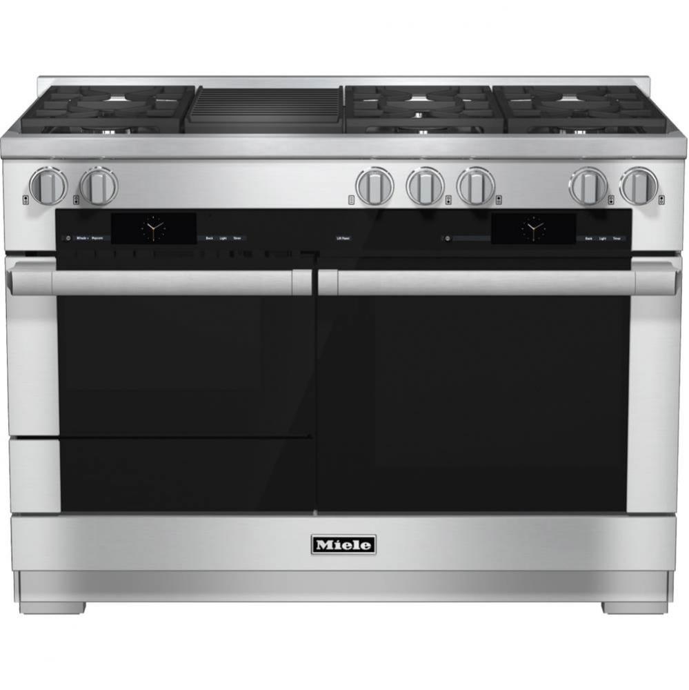 HR 1955-2 G - 48'' Dual Fuel Range M-Touch M-Pro Grill (Clean Touch Steel)