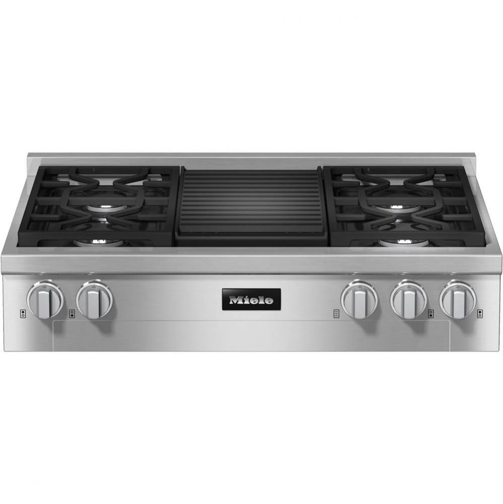 KMR 1135-3 G GR - 36'' Rangetop 4 Burner/Grill Nat Gas DirectSelect