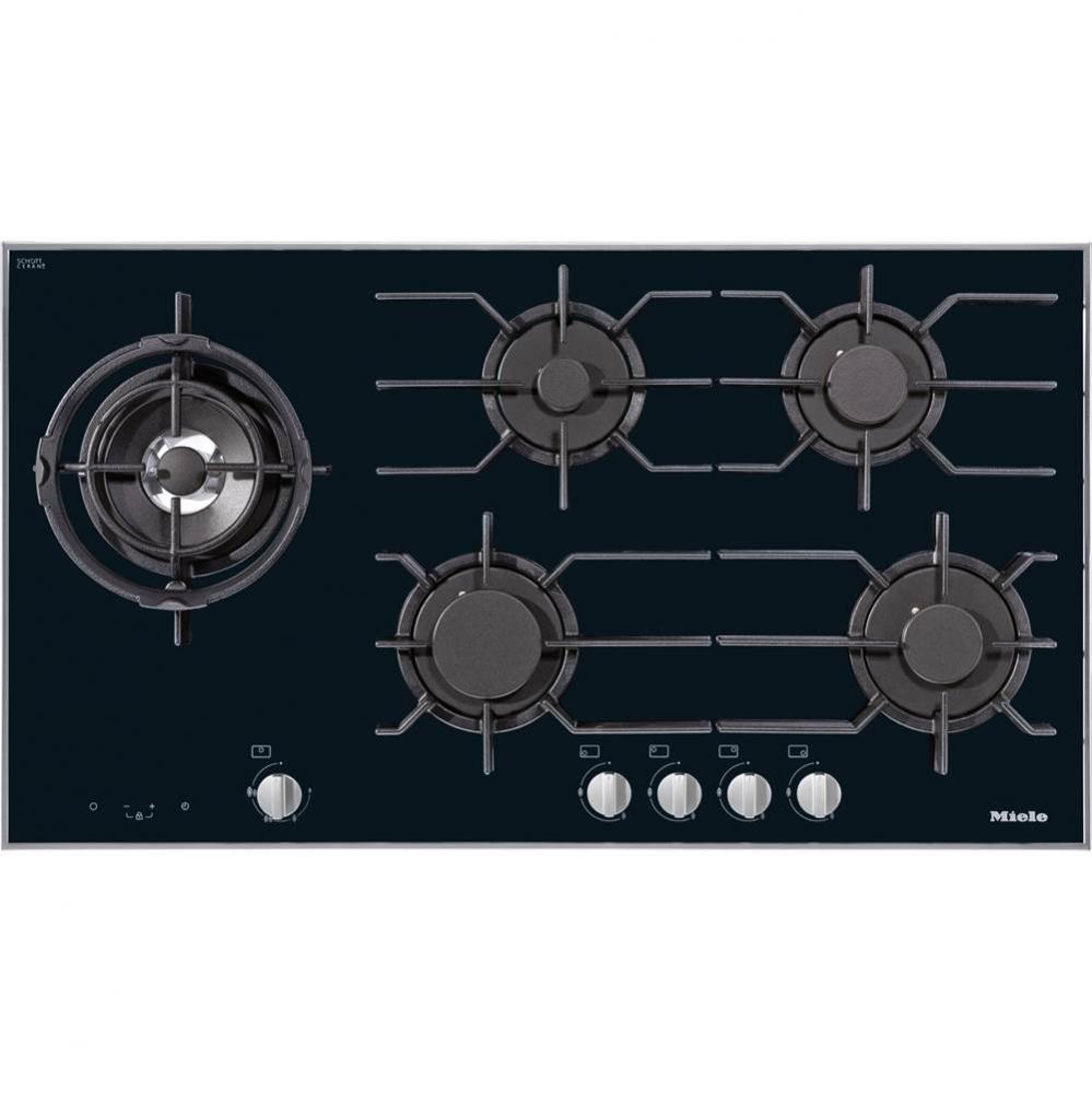 KM 3054 G - 36'' Cooktop on Black Glass Cooktop Nat Gas (Stainless Steel)