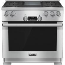 Miele 10833750 - HR 1136-1 G - 36'' Gas Range DirectSelect M-Pro Griddle (Clean Touch Steel)
