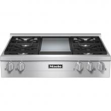 Miele 10833840 - KMR 1136-1 G - 36'' Rangetop M-Pro Griddle Nat Gas (Clean Touch Steel)