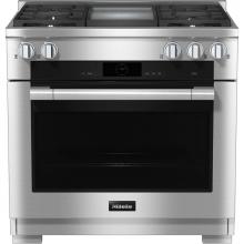 Miele 11791610 - HR 1936-3 G DF GD - 36'' Duel Fuel Range 4 Burner/Griddle MTouch