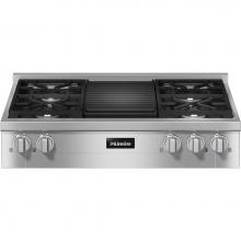 Miele 11852380 - KMR 1135-3 G GR - 36'' Rangetop 4 Burner/Grill Nat Gas DirectSelect