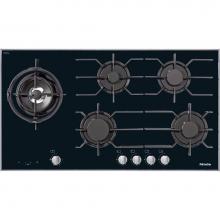 Miele 9272070 - KM 3054 G - 36'' Cooktop on Black Glass Cooktop Nat Gas (Stainless Steel)