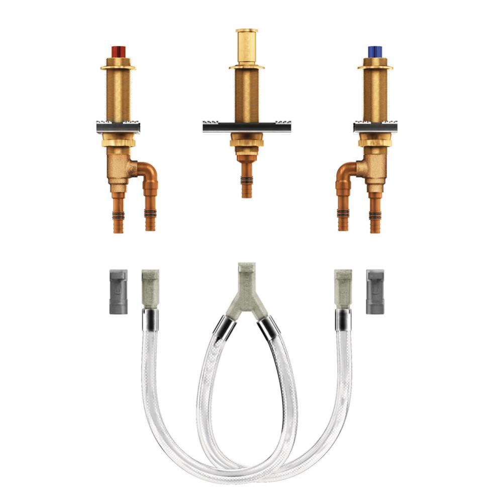 2-Handle 3-Hole Roman Tub Adjustable Rough-In Valve - 1/2 in. CPVC PEX Connection