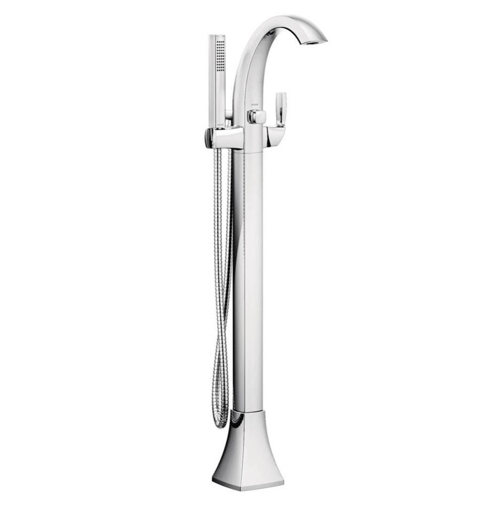 Voss Floor Mount Tub Filler Chr