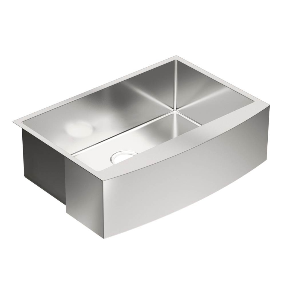 1800 Series Apron Front Stainless Steel 30 in. Single Bowl Kitchen Sink