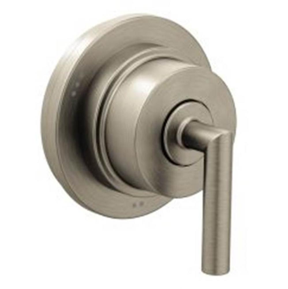 Brushed nickel transfer transfer valve