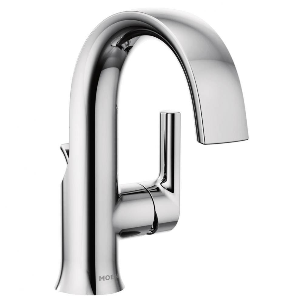 Doux Chrome One-Handle High Arc Bathroom Faucet