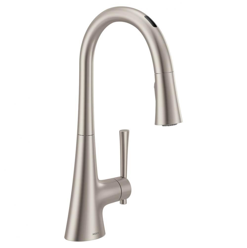 Kurv Spot Resist Stainless One-Handle High Arc Pulldown Kitchen Faucet