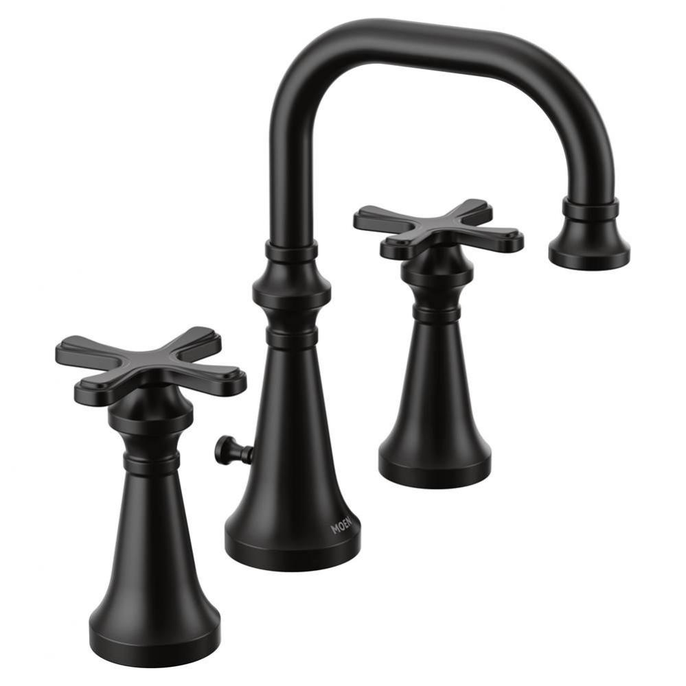 Colinet Matte Black Two-Handle High Arc Bathroom Faucet