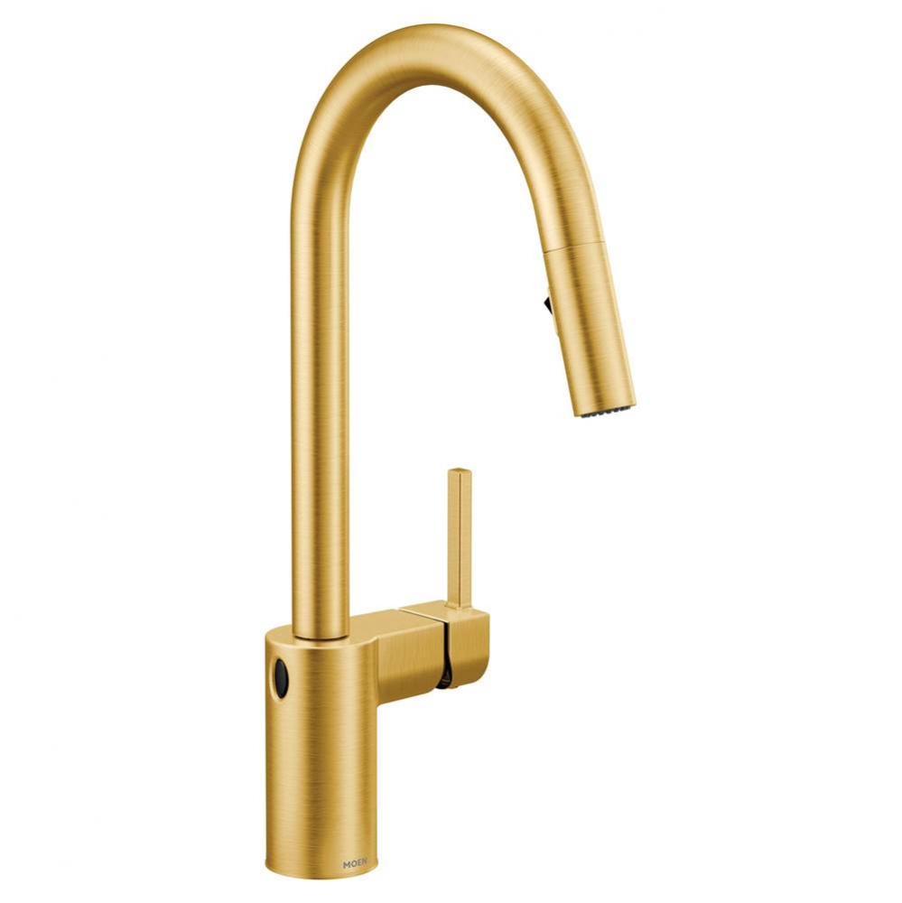 Align Brushed Gold One-Handle High Arc Pulldown Kitchen Faucet