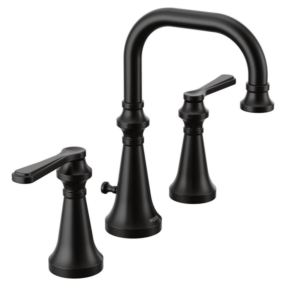 Colinet Matte Black Two-Handle High Arc Bathroom Faucet