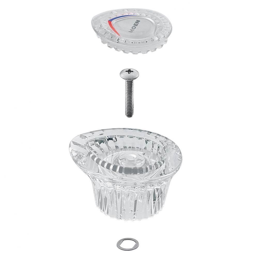 Chateau Single-Knob Tub and Shower Replacement Kit with White and Chrome Insert