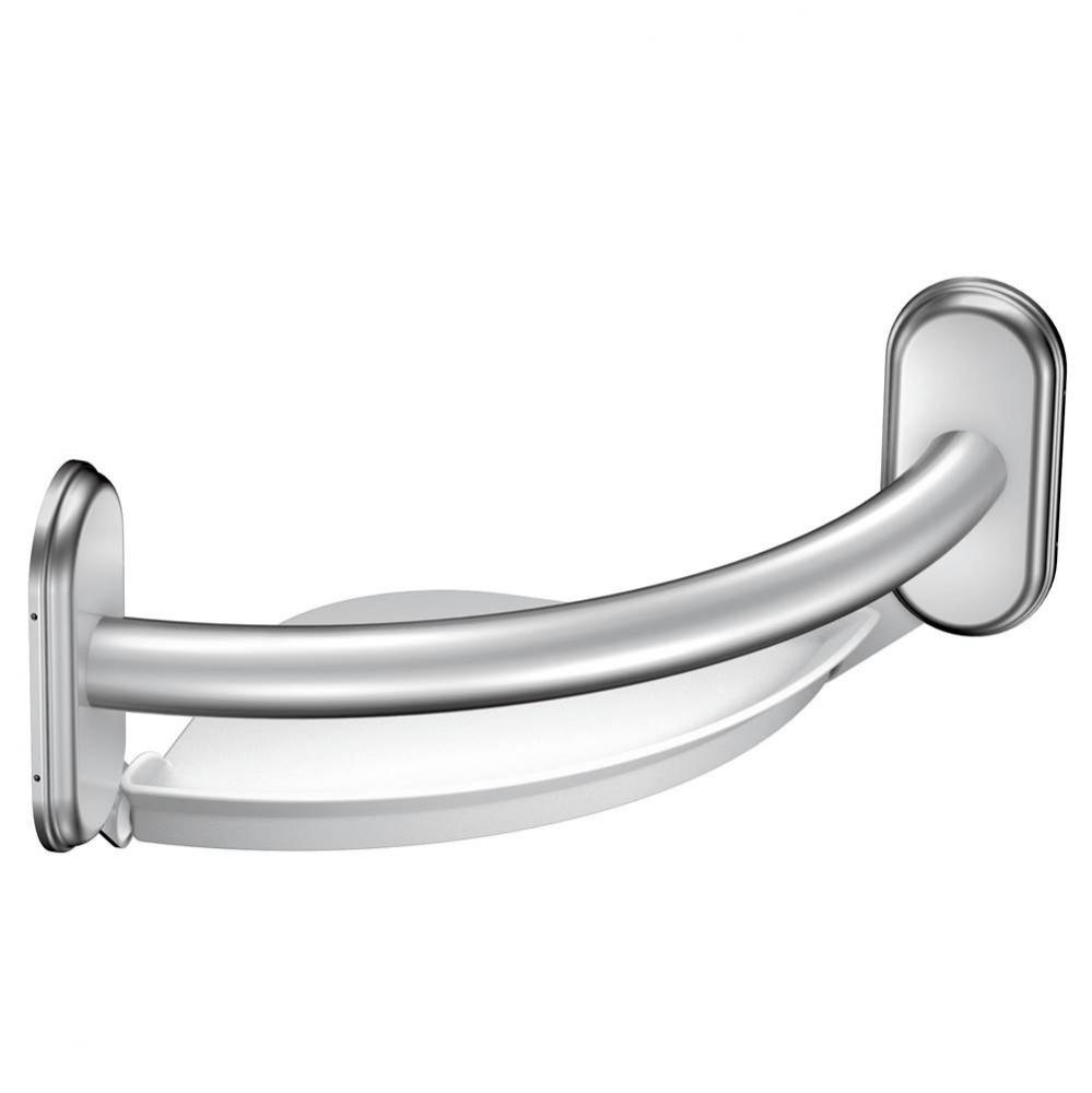 Grab Bar With Corner Shelf 12 Ch