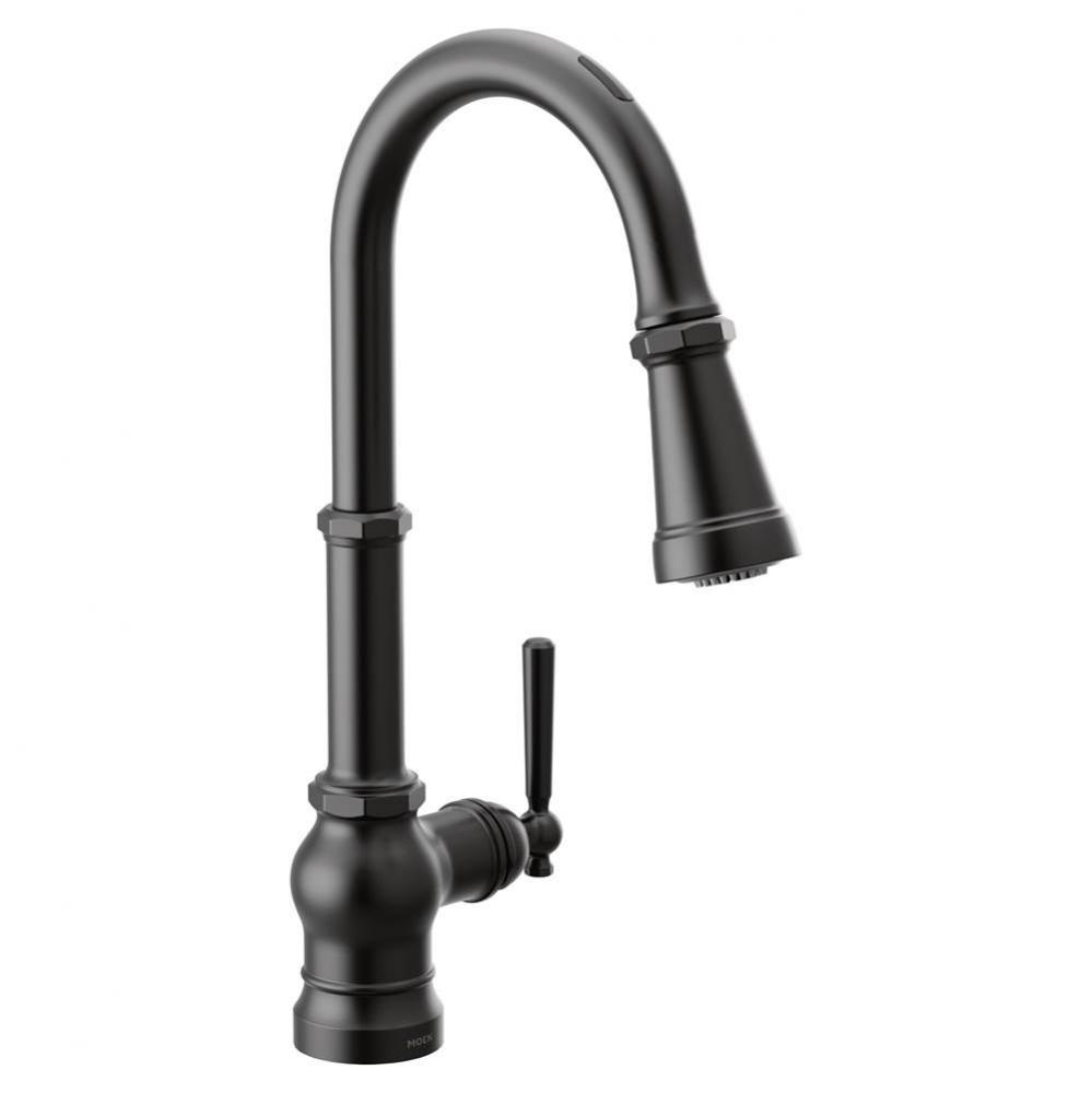 Paterson Matte Black One-Handle High Arc Pulldown Kitchen Faucet