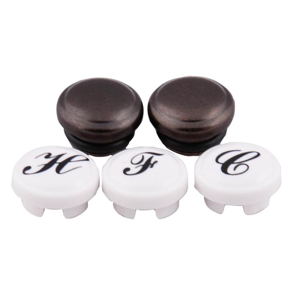 Kingsley Hot and Cold Handle Index Caps Kit
