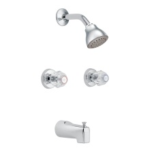 Moen Canada 2919EP - Chateau WaterSense 2-Handle Tub and Shower Faucet Trim Kit with Valve in Chrome (Valve Included)
