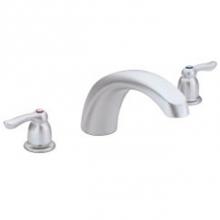 Moen Canada T990BC - Brushed chrome two-handle low arc roman tub